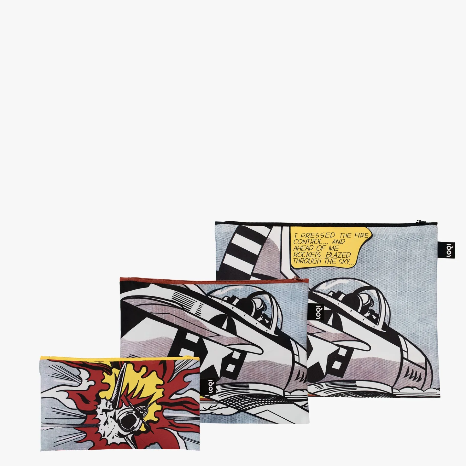 roy_lichtenstein_whaam_recycelte_reiverschlusstaschen_5.webp LOQI ROY LICHTENSTEIN Whaam! Recycelte Reißverschlusstaschen Clearance