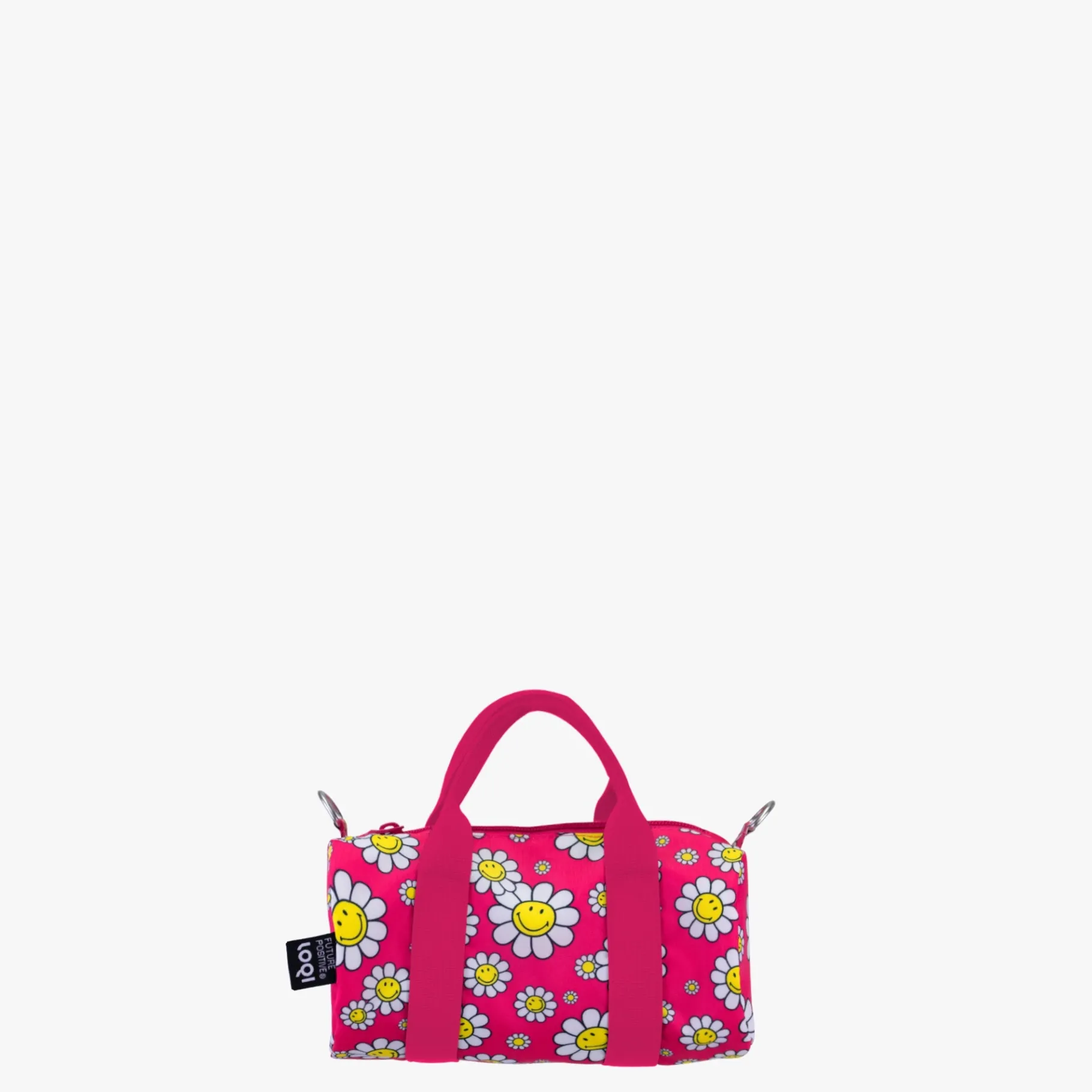 LOQI SMILEY Flowers Himbeere Recycling Kleiner Weekender Clearance